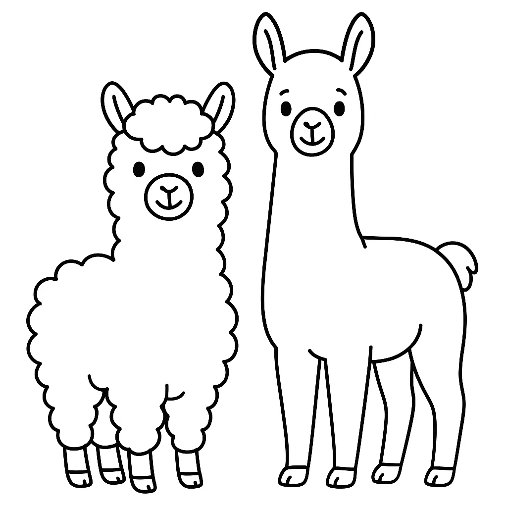Alpaca Llama coloring pages