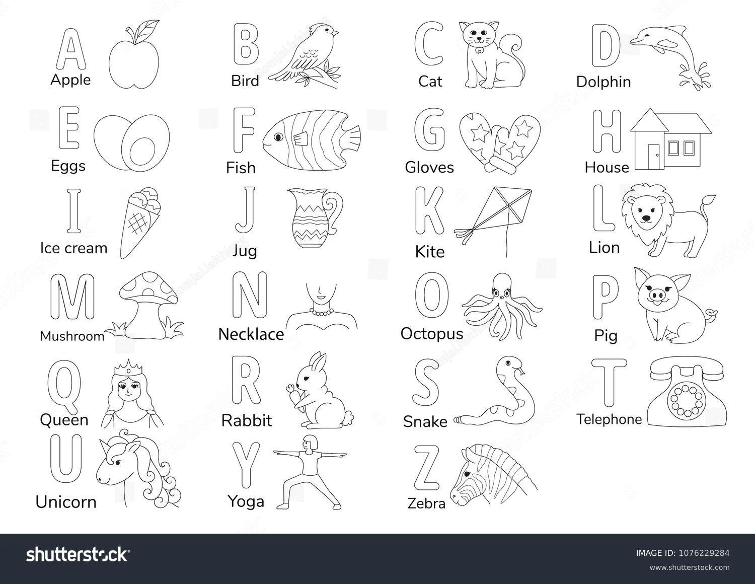 Alphabet Letter coloring page