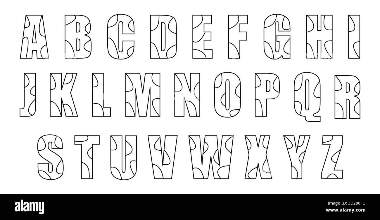 Alphabet Letter drawing page for kids