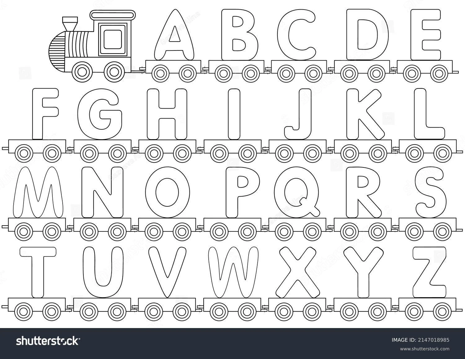 Free Alphabet Letter coloring sheet for kids