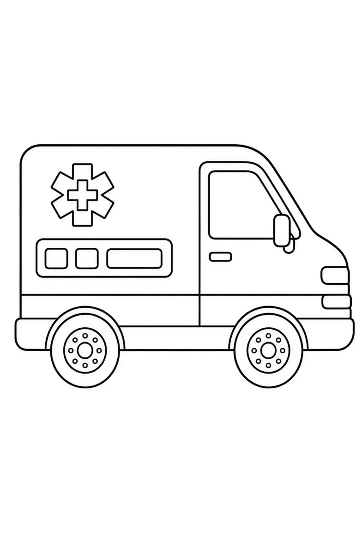 Ambulance coloring page