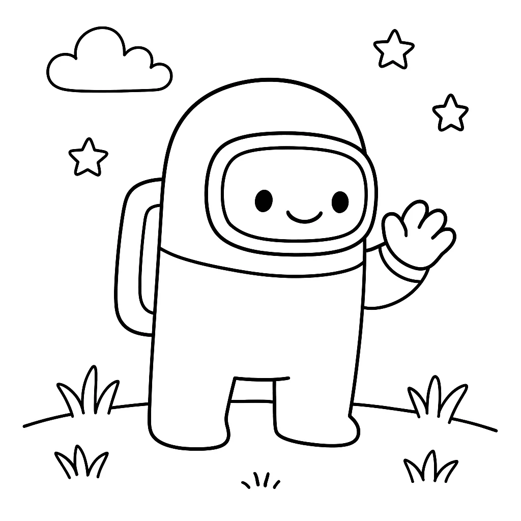 Among Us coloring pages printable for kids
