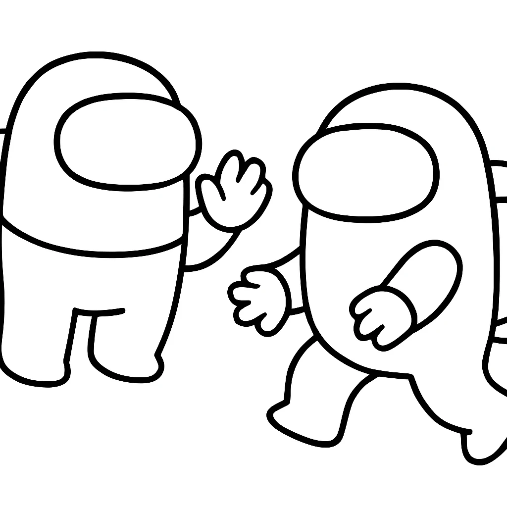 Among Us drawing page for kids