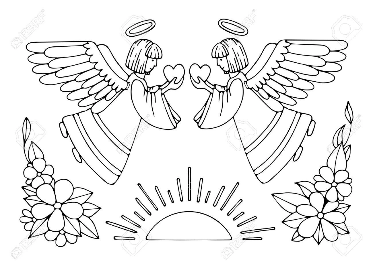 Free Angel coloring sheet for kids