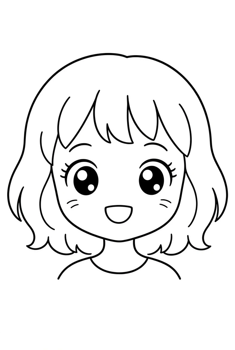 Anime coloring page