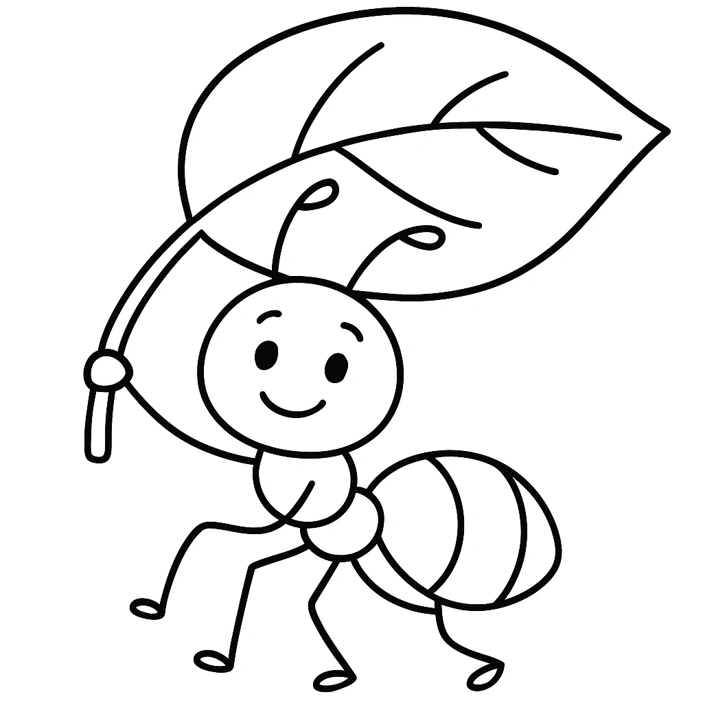 Ant coloring pages