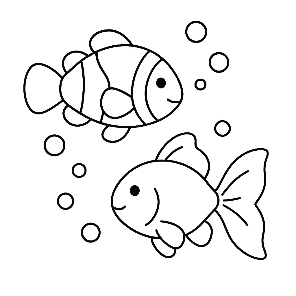 Aquarium Fish coloring pages