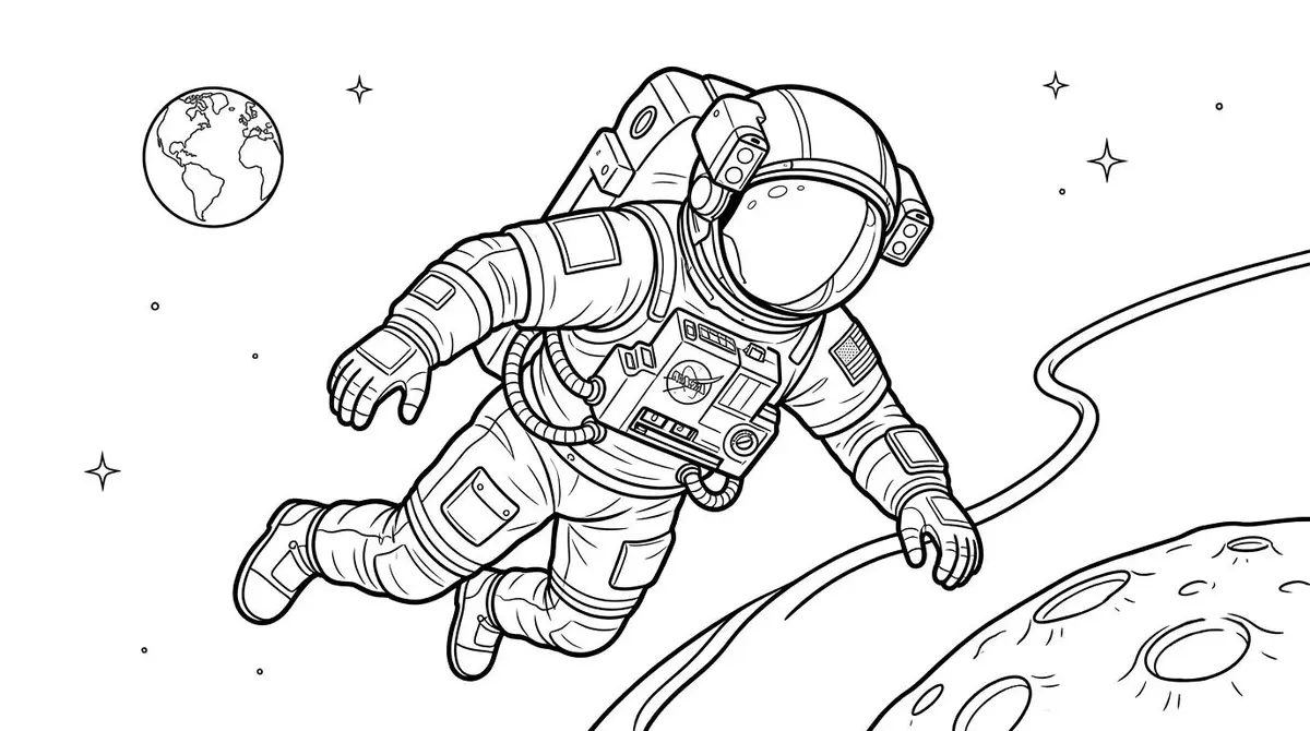 Astronaut coloring page