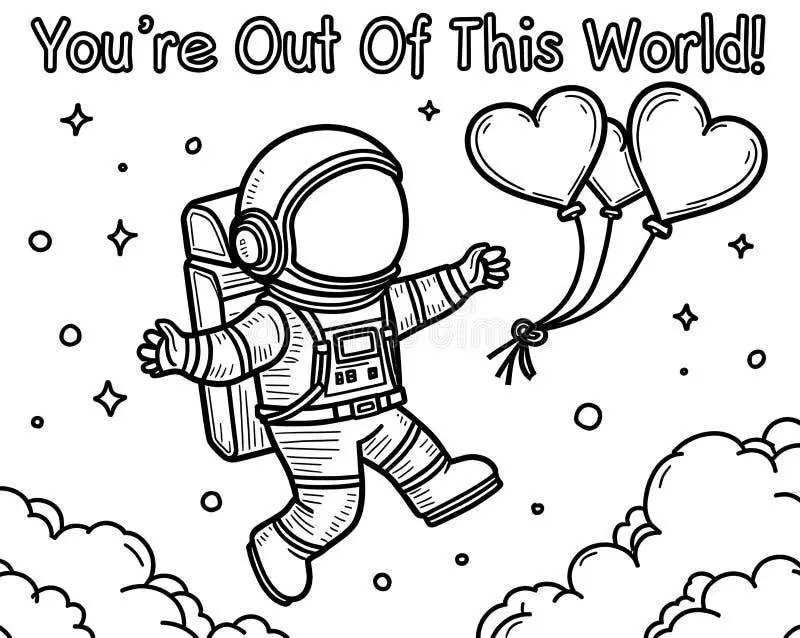 Astronaut coloring pages printable for kids