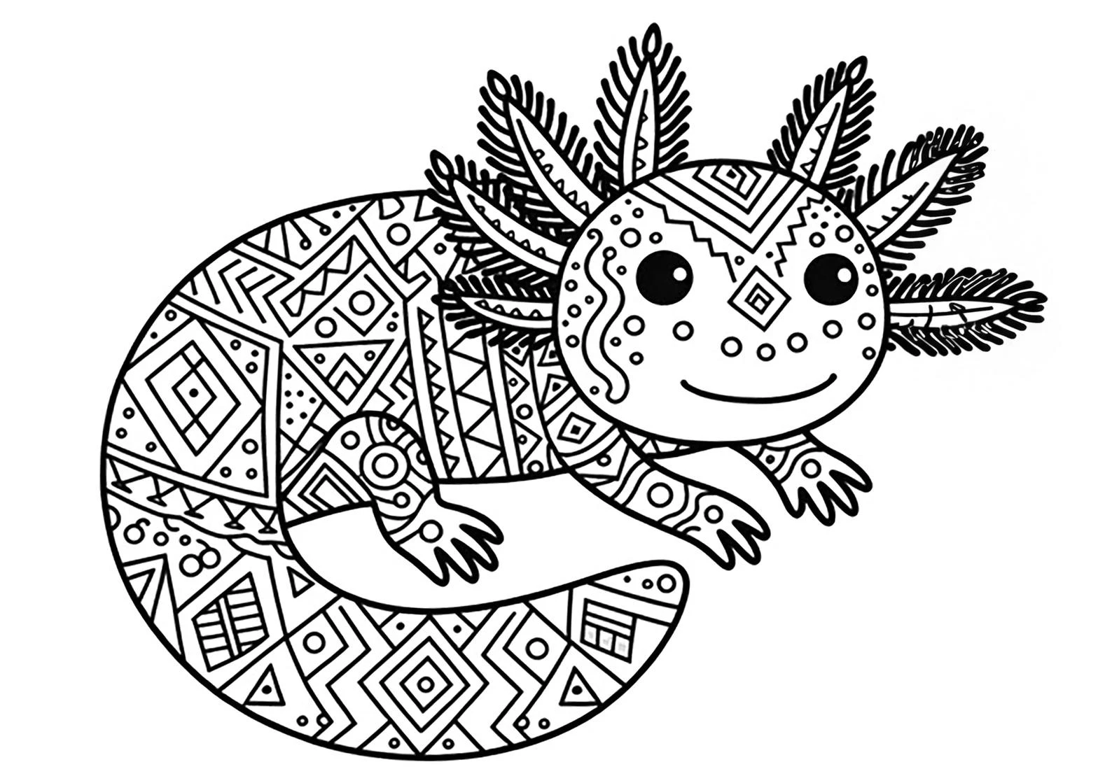 Axolotl coloring page