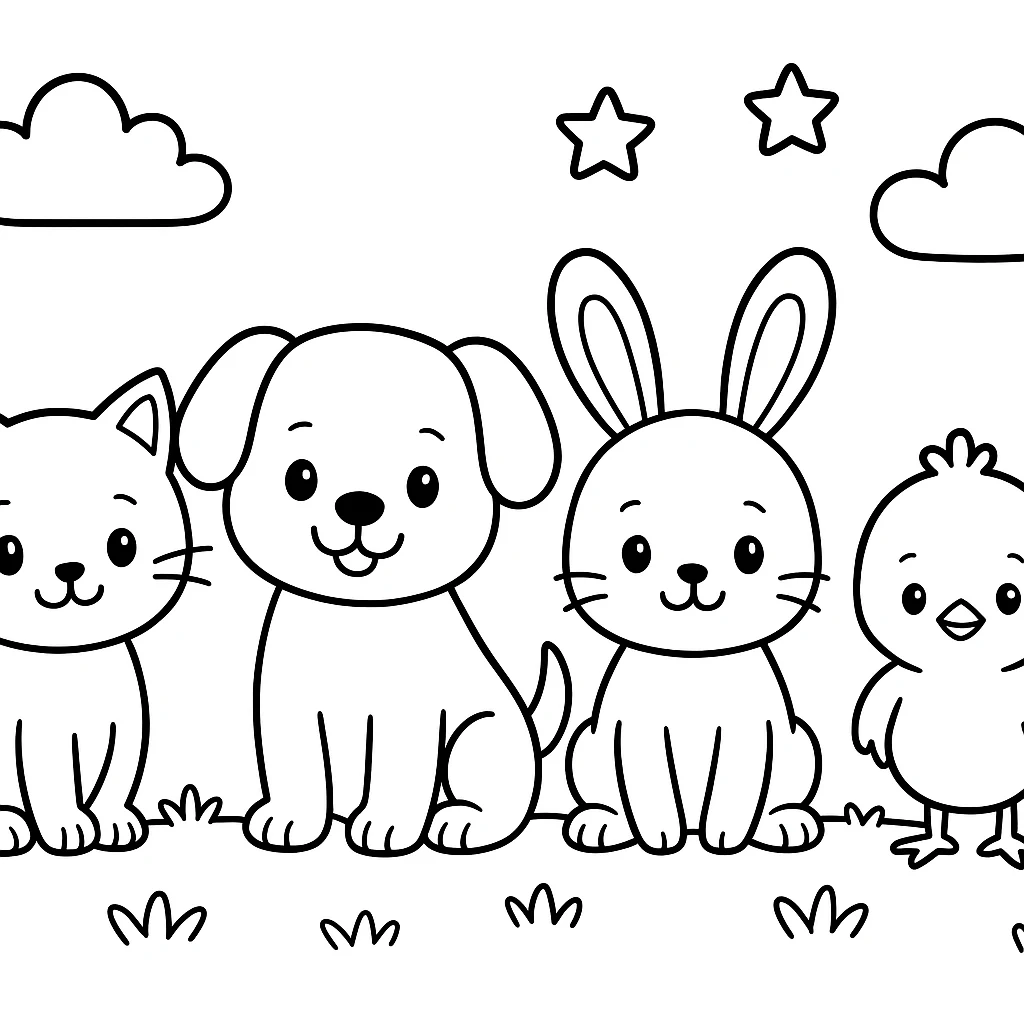 Baby Animals coloring pages printable for kids