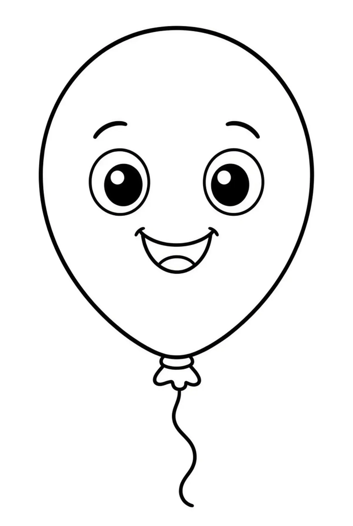 Balloon drawing page for kids