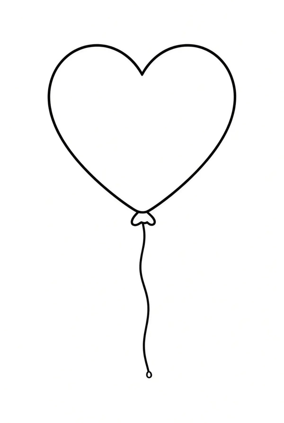 Cute Balloon color page for kids