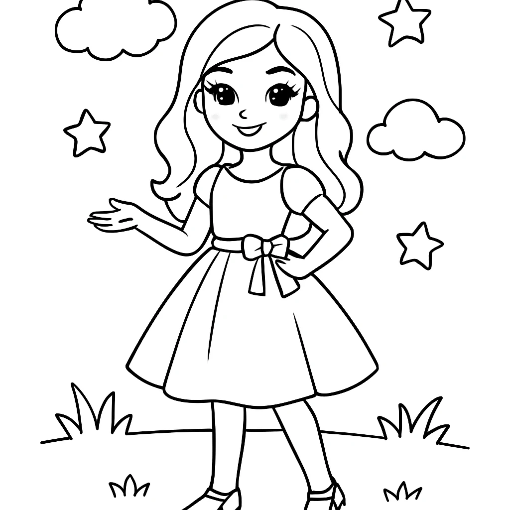 Barbie coloring pages printable for kids