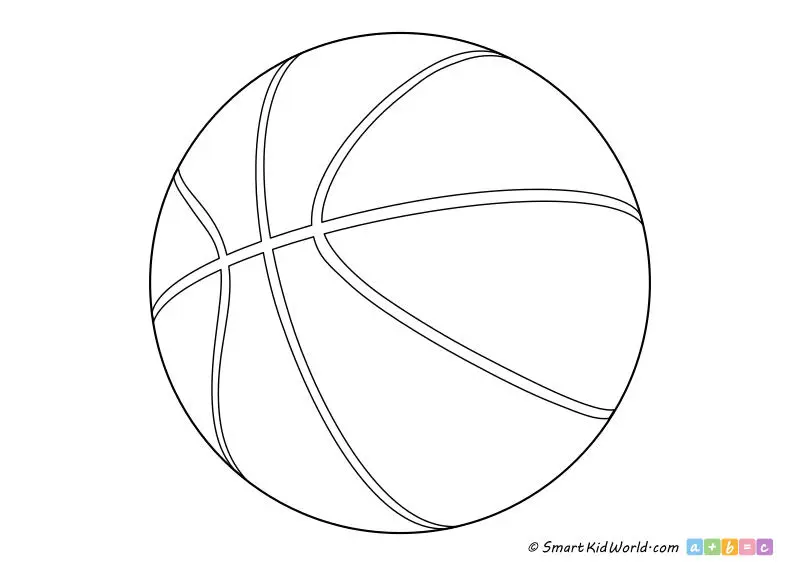 Free Basketball coloring sheet for kids
