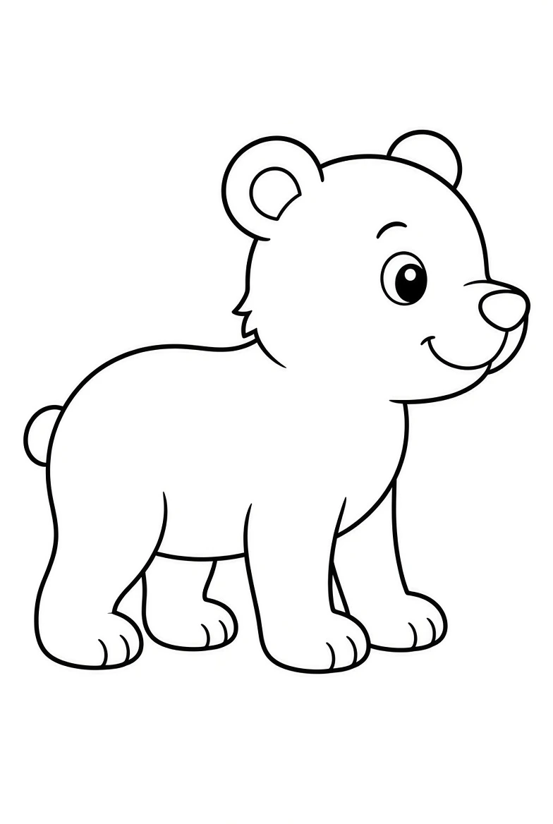 Bear coloring pages printable for kids