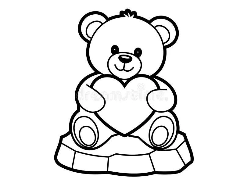 Cute Bear color page for kids