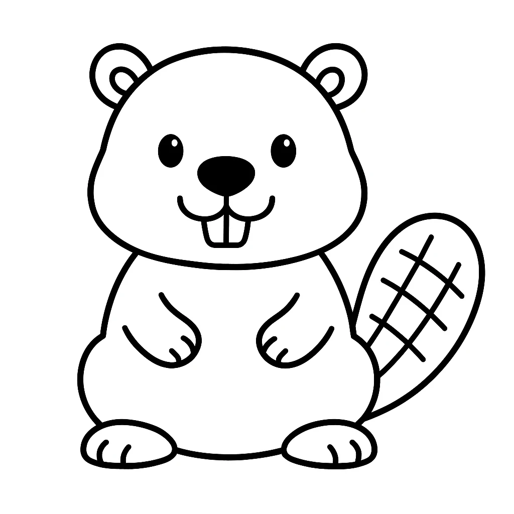 Beaver coloring pages