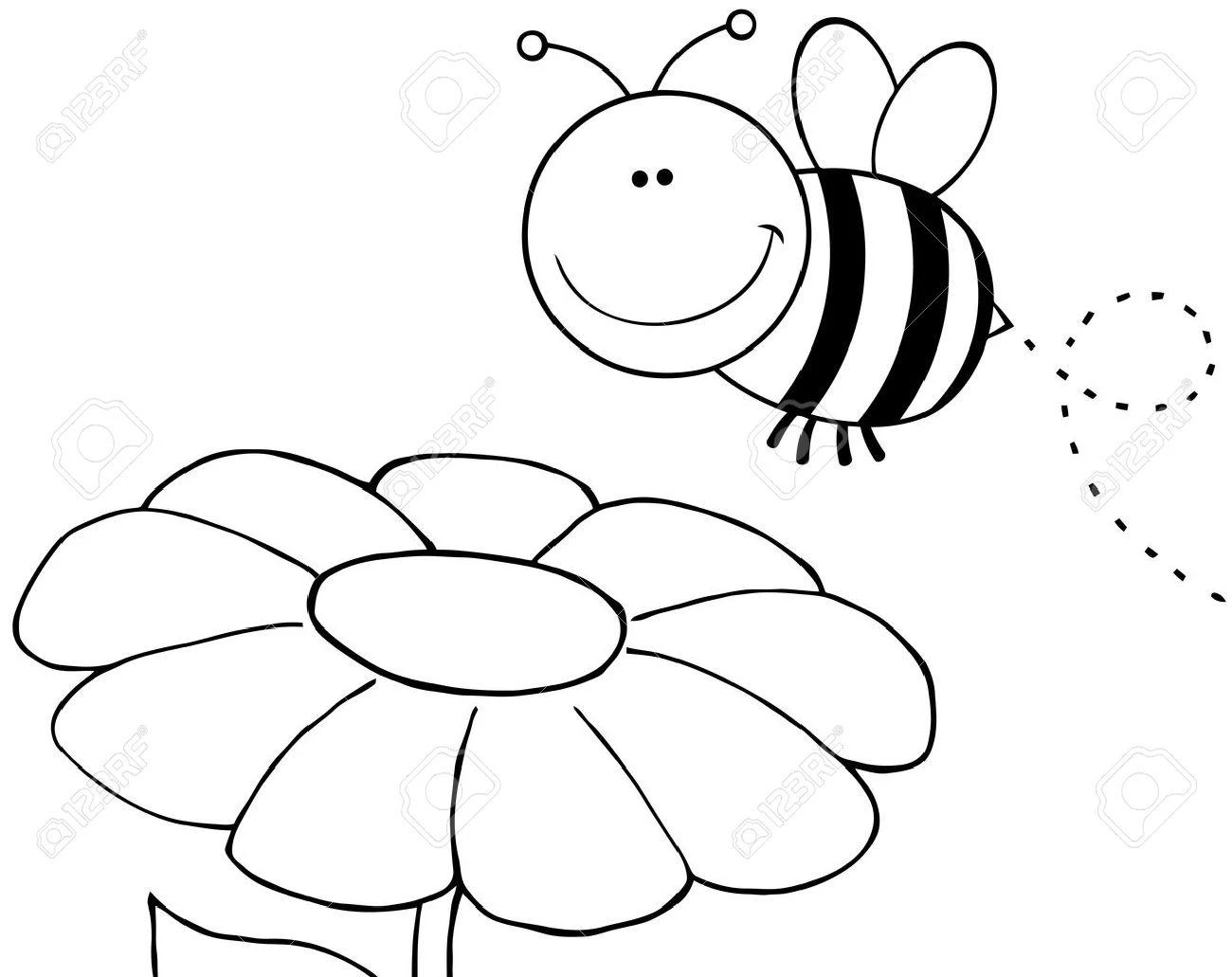 Bee coloring pages