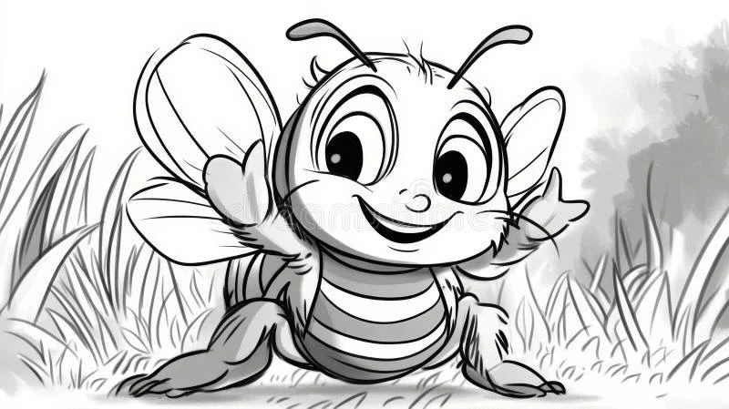 Bee coloring pages printable for kids