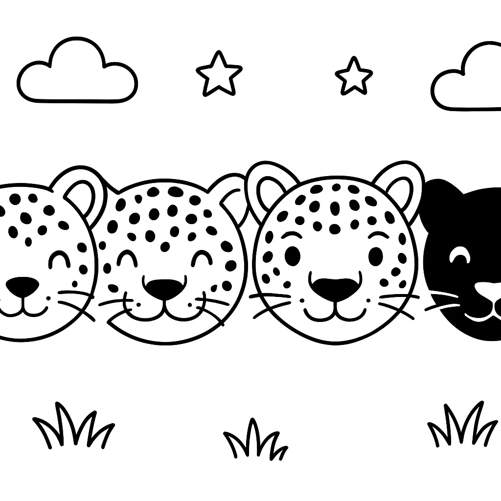 Big Cats coloring pages printable for kids