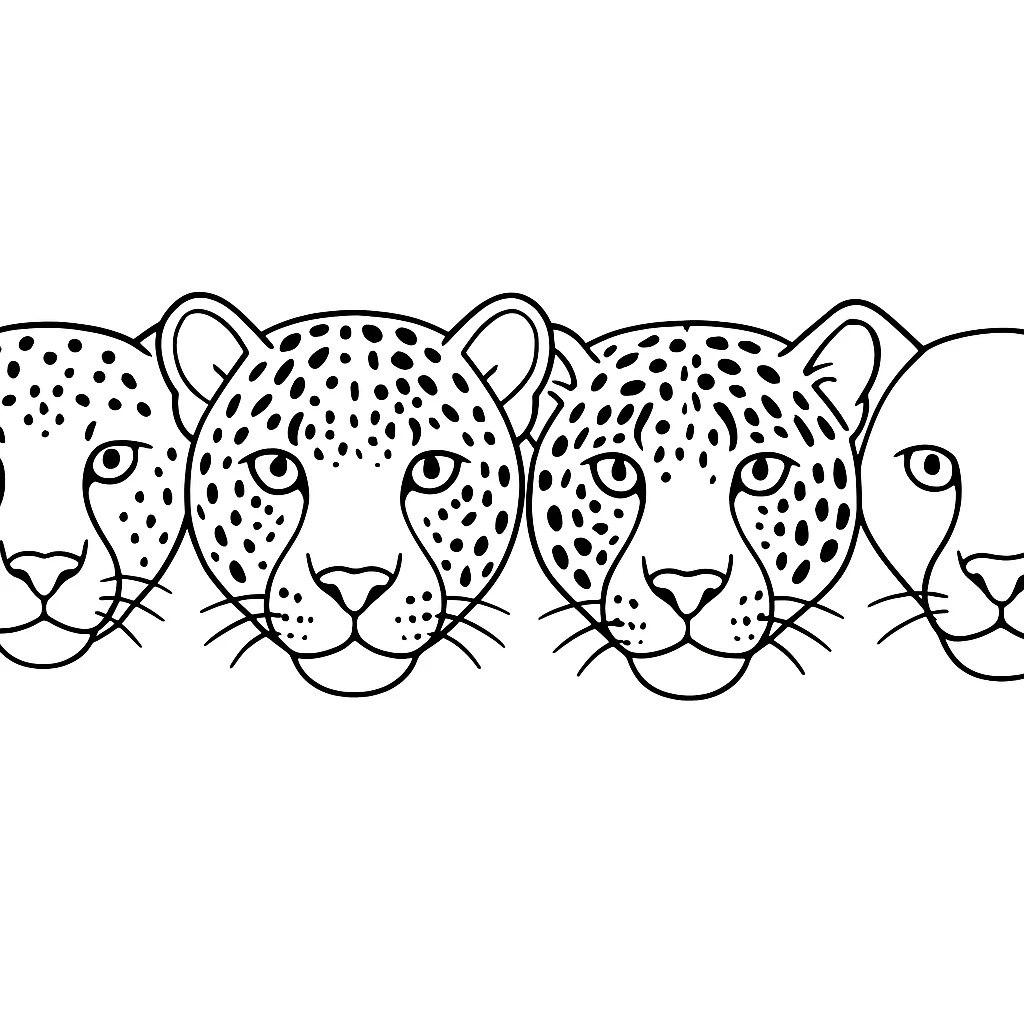 Free Big Cats coloring sheet for kids