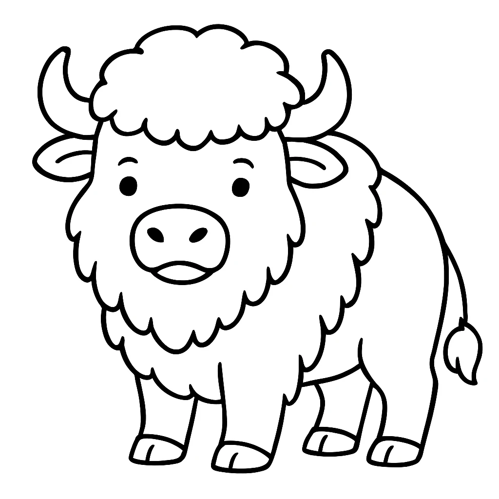 Bison coloring pages