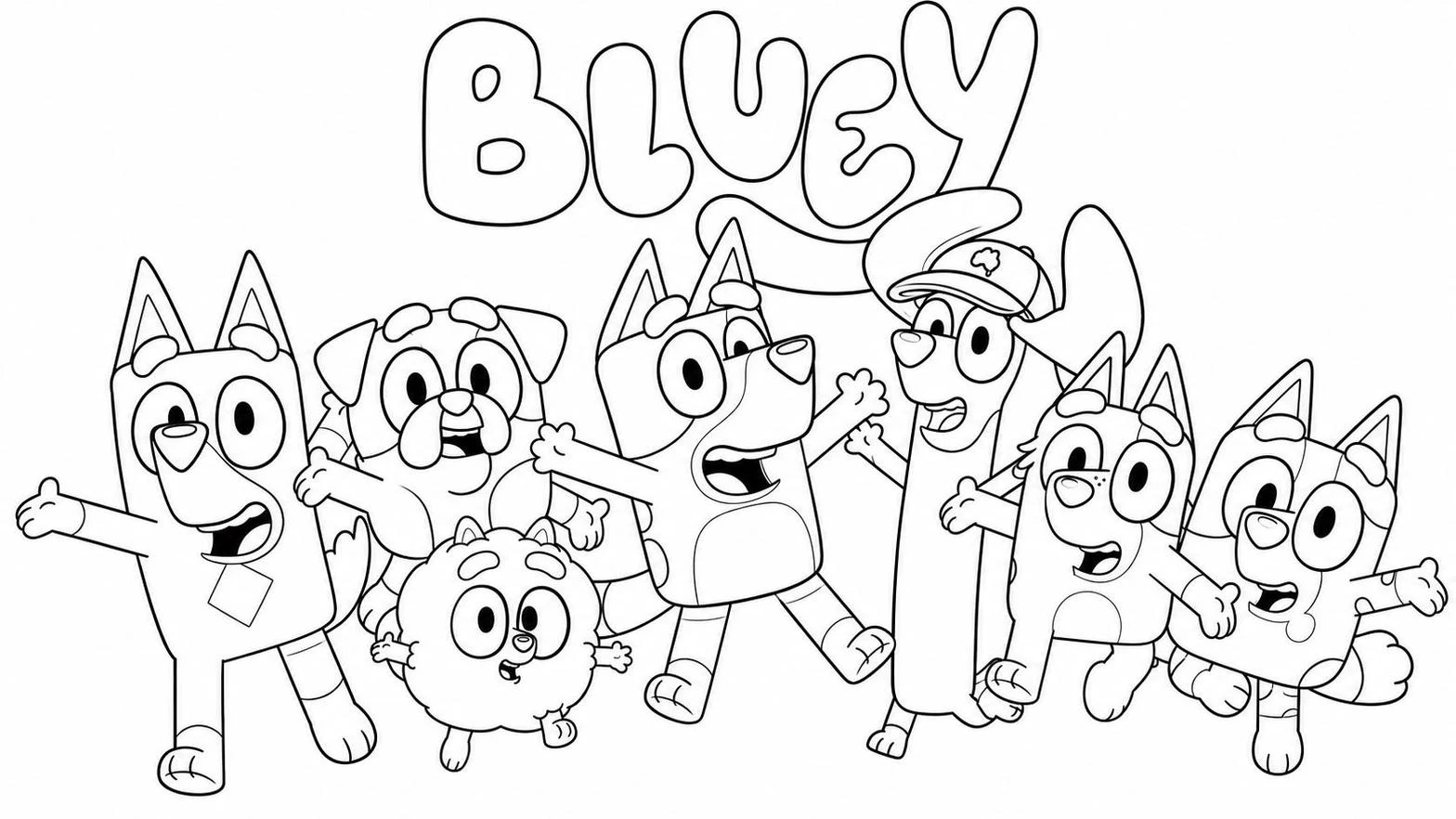 Free Bluey coloring sheet for kids