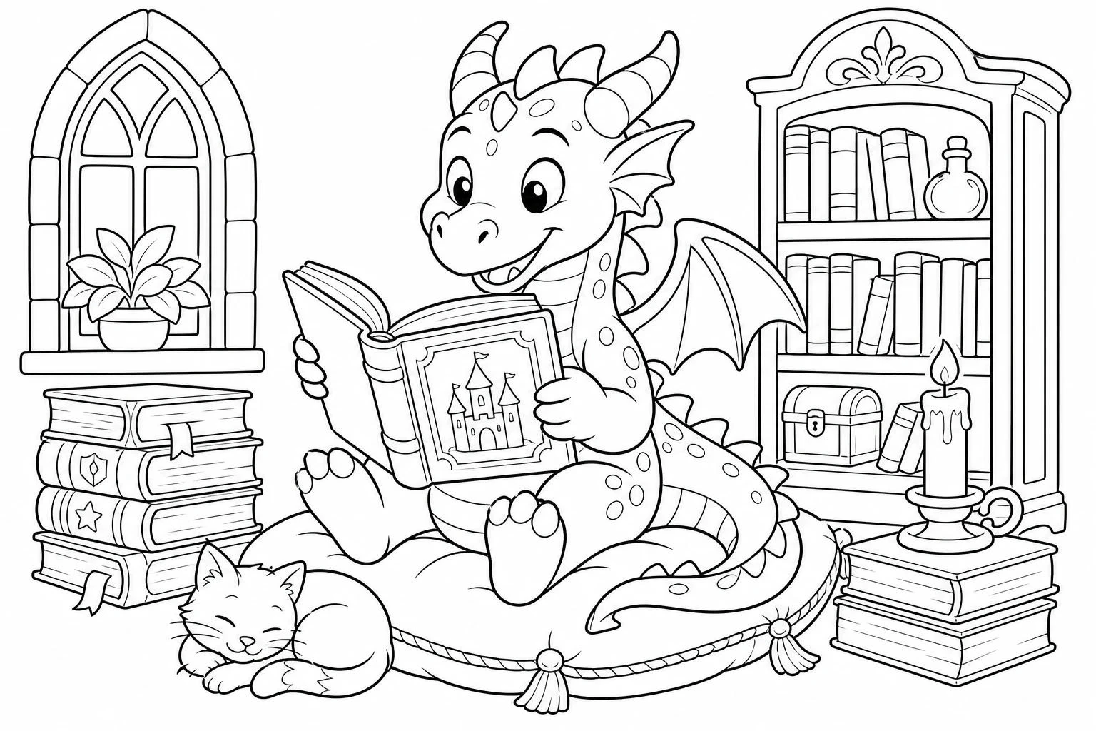 Book drawing page for kids