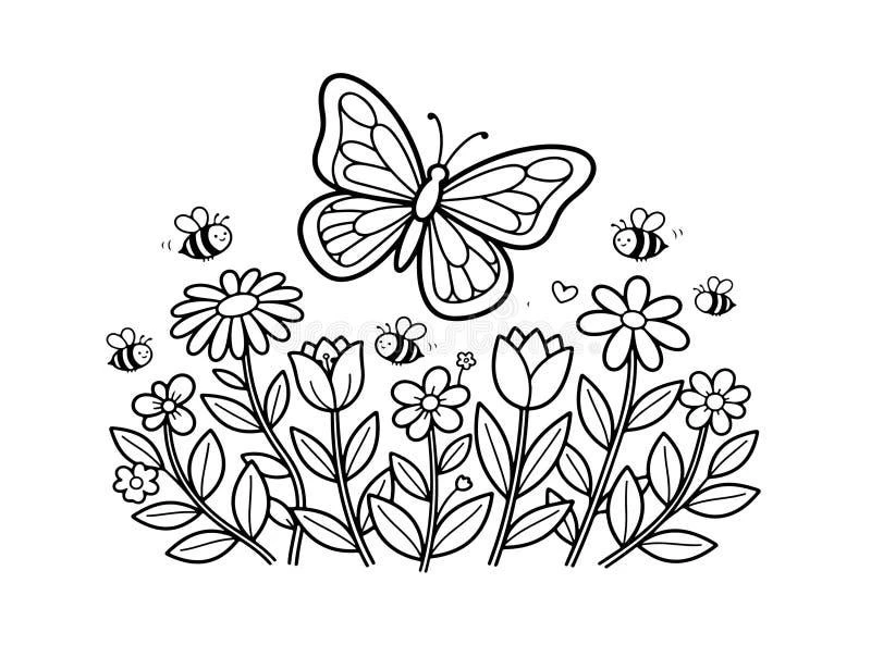 Butterfly Flower coloring page