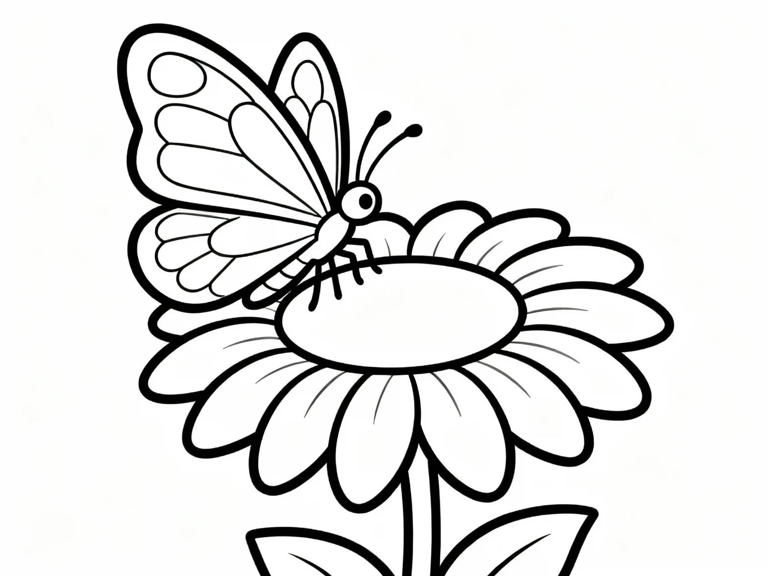 Butterfly Flower coloring pages printable for kids