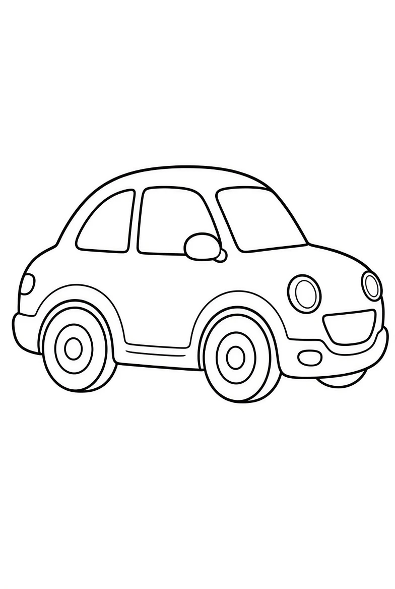 Car coloring page