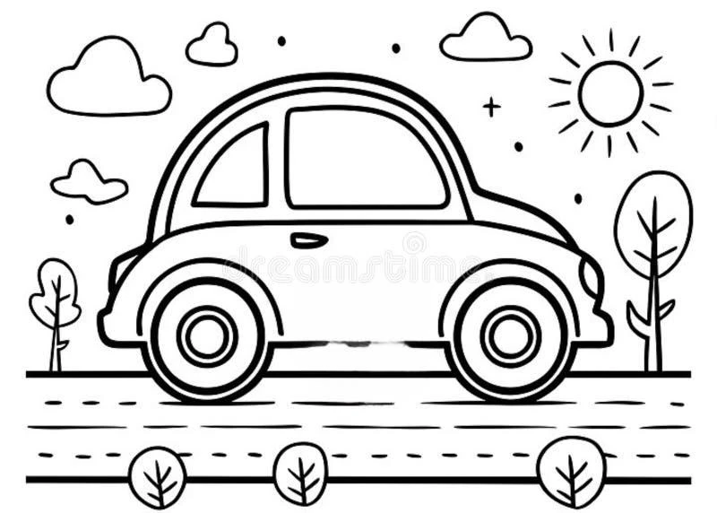Free Car coloring sheet for kids