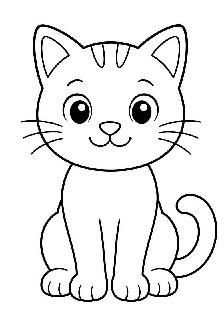 Cat coloring page