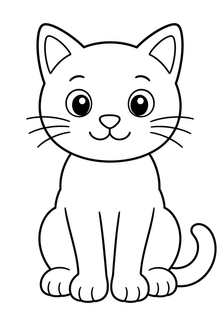 Cat coloring pages printable for kids