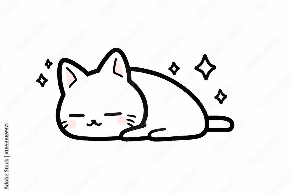 Free Cat coloring sheet for kids