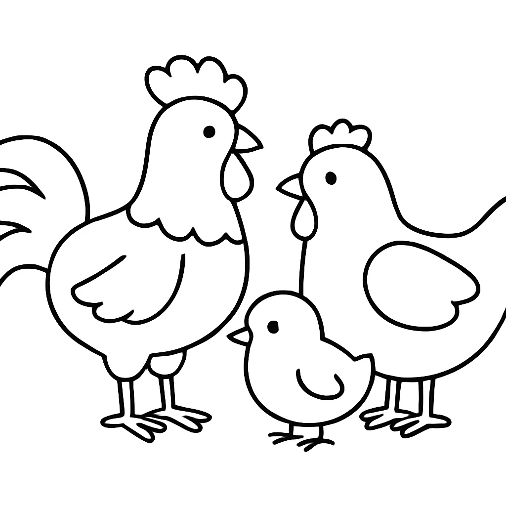 Chicken coloring pages