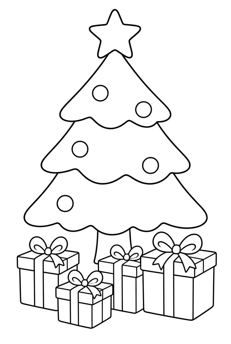 Christmas drawing page for kids