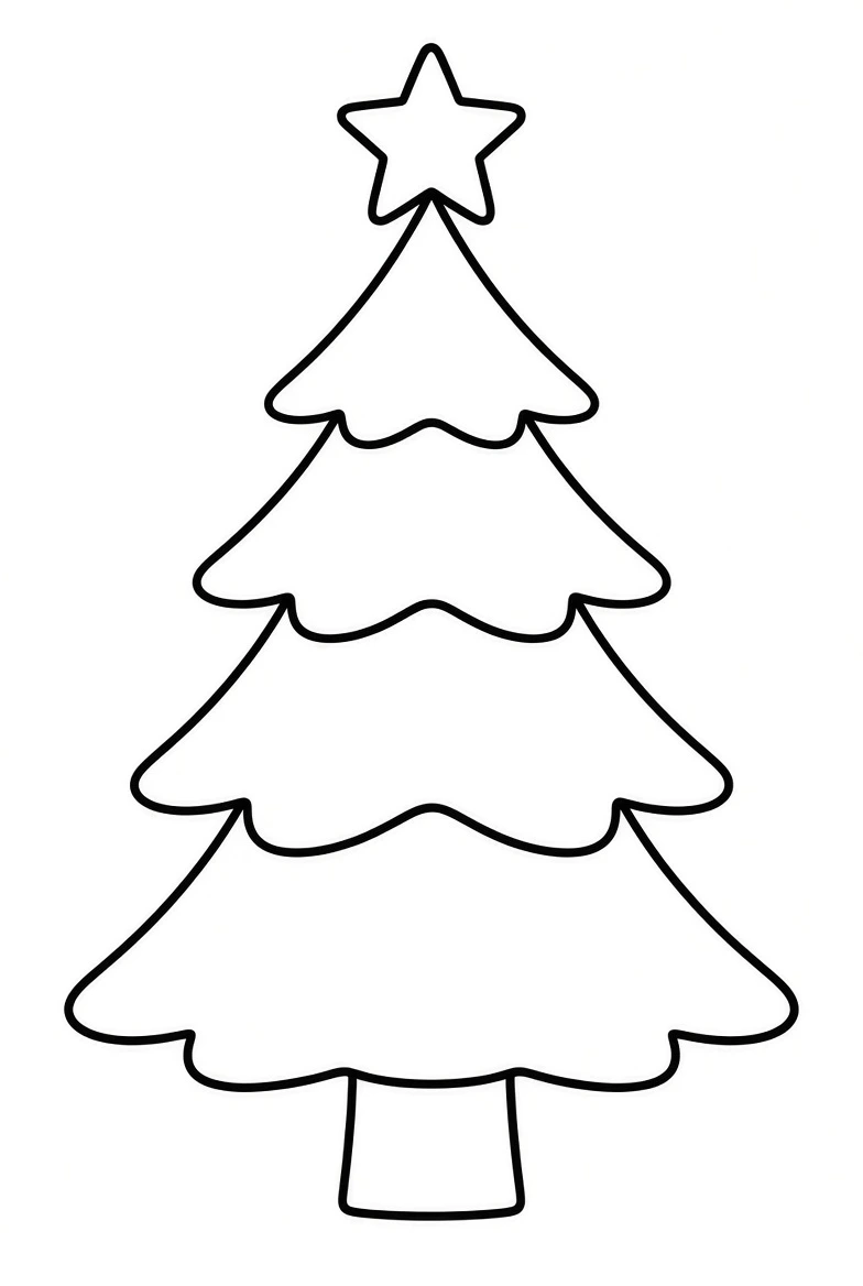 Cute Christmas color page for kids