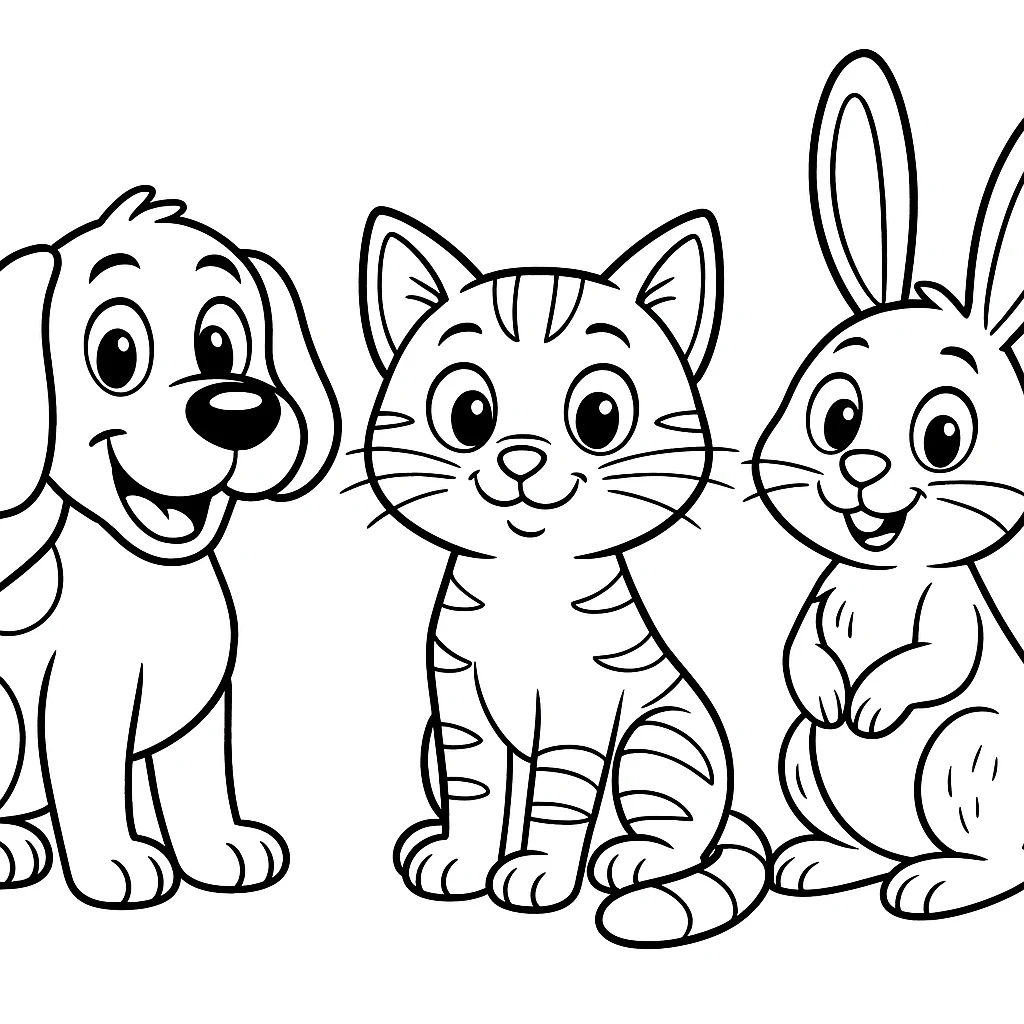 Free Classic Cartoons coloring sheet for kids