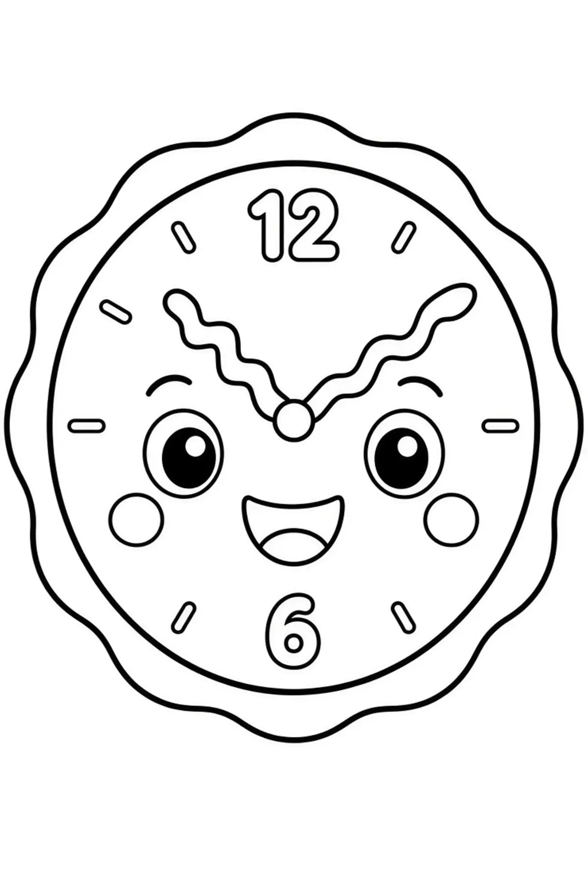 Free Clock coloring sheet for kids
