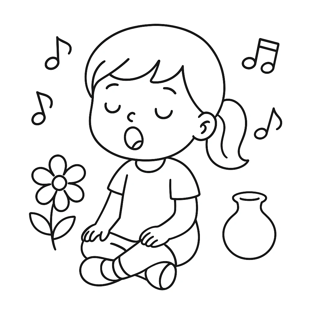 Cute Cocomelon color page for kids