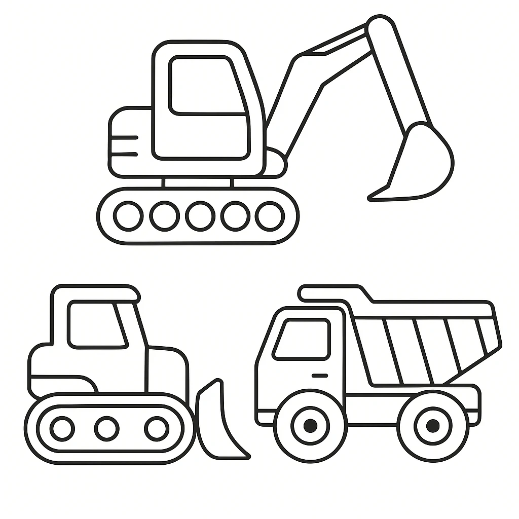 Construction Vehicles coloring pages