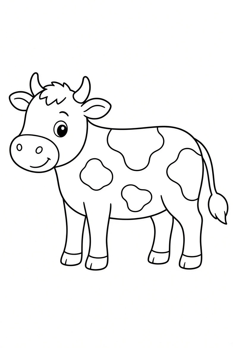 Cow coloring pages