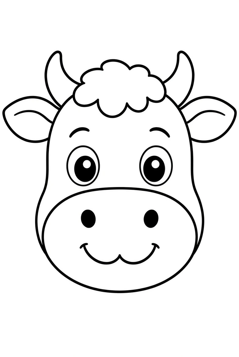 Cow coloring pages printable for kids