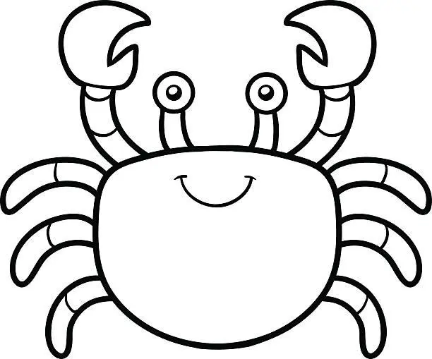 Crab drawing page for kids