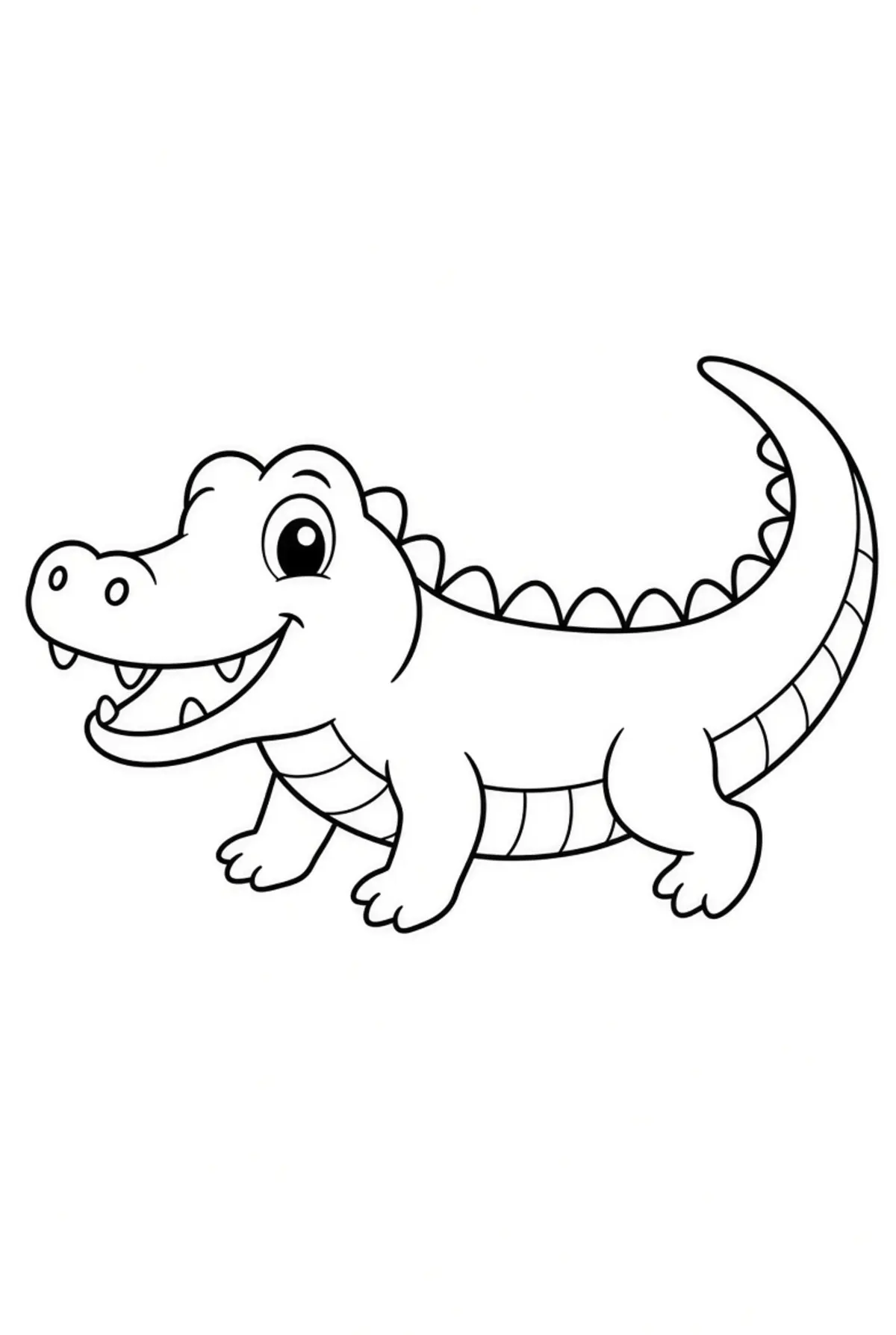 Free Crocodile coloring sheet for kids
