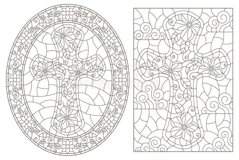 Cross drawing page for kids