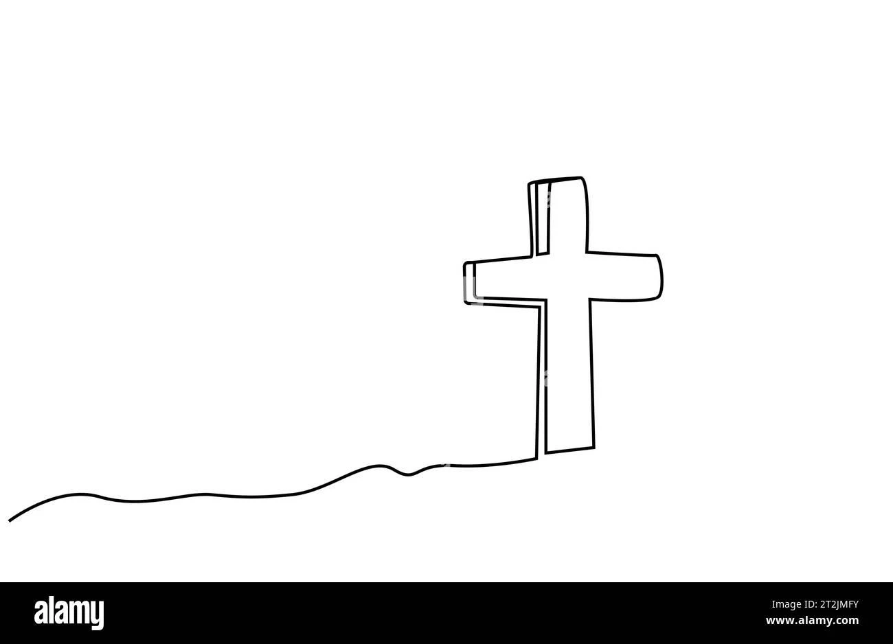 Free Cross coloring sheet for kids