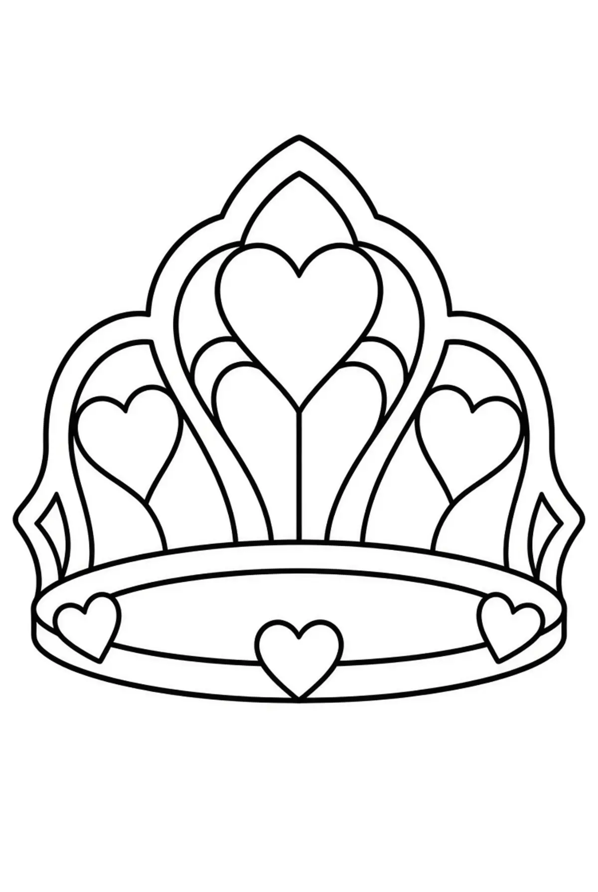 Free Crown coloring sheet for kids